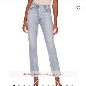 Agolde Riley High Rise Straight Crop in Renewal